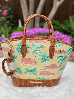 NWT Brahmin Jeanne Honey Brown Copa Cabana Purse